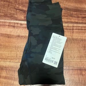 Lululemon align HR crop 21” camo green brand new